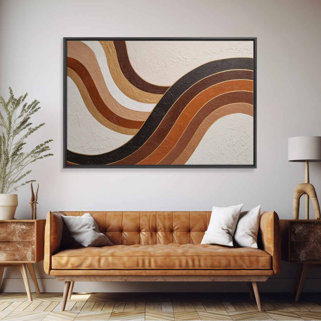 Minimal Angel Wing Contour Framed Canvas Print, Line Art, Wall Decor, Living Room Decor, Abstract Art, Line, Boho Decor, LIN-3x2-97