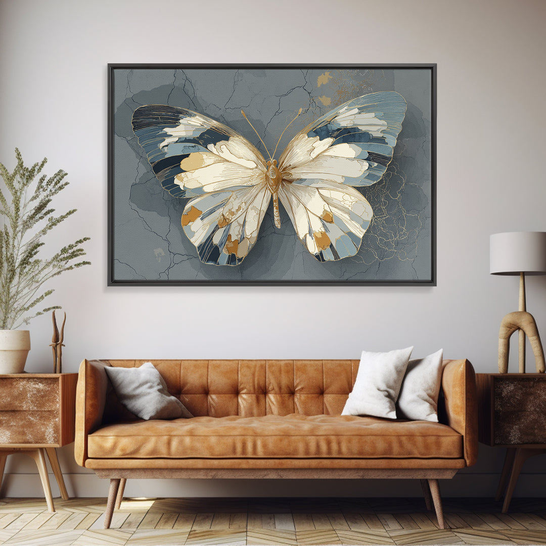 Line Art Butterfly Canvas Print, Line Art, Fine Art Print, Living Room Decor, Fine Art, Line, Wall Decor, Custom Portrait, LIN-3x2-98
