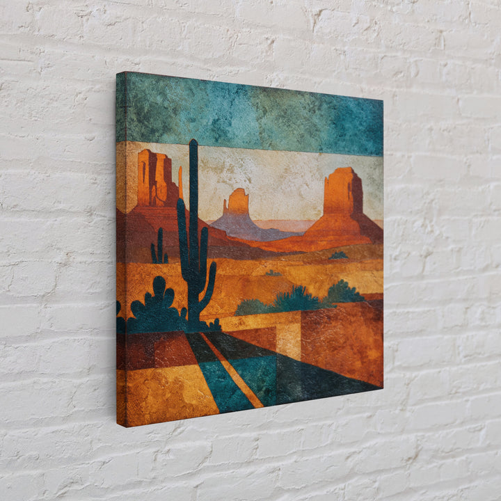 Earthy Desert Landscape Framed Canvas Print, Living Room Art, Wall Decor, Living Room Decor, Oil Painting, Living, Abstract Art, LIR-1x1-12