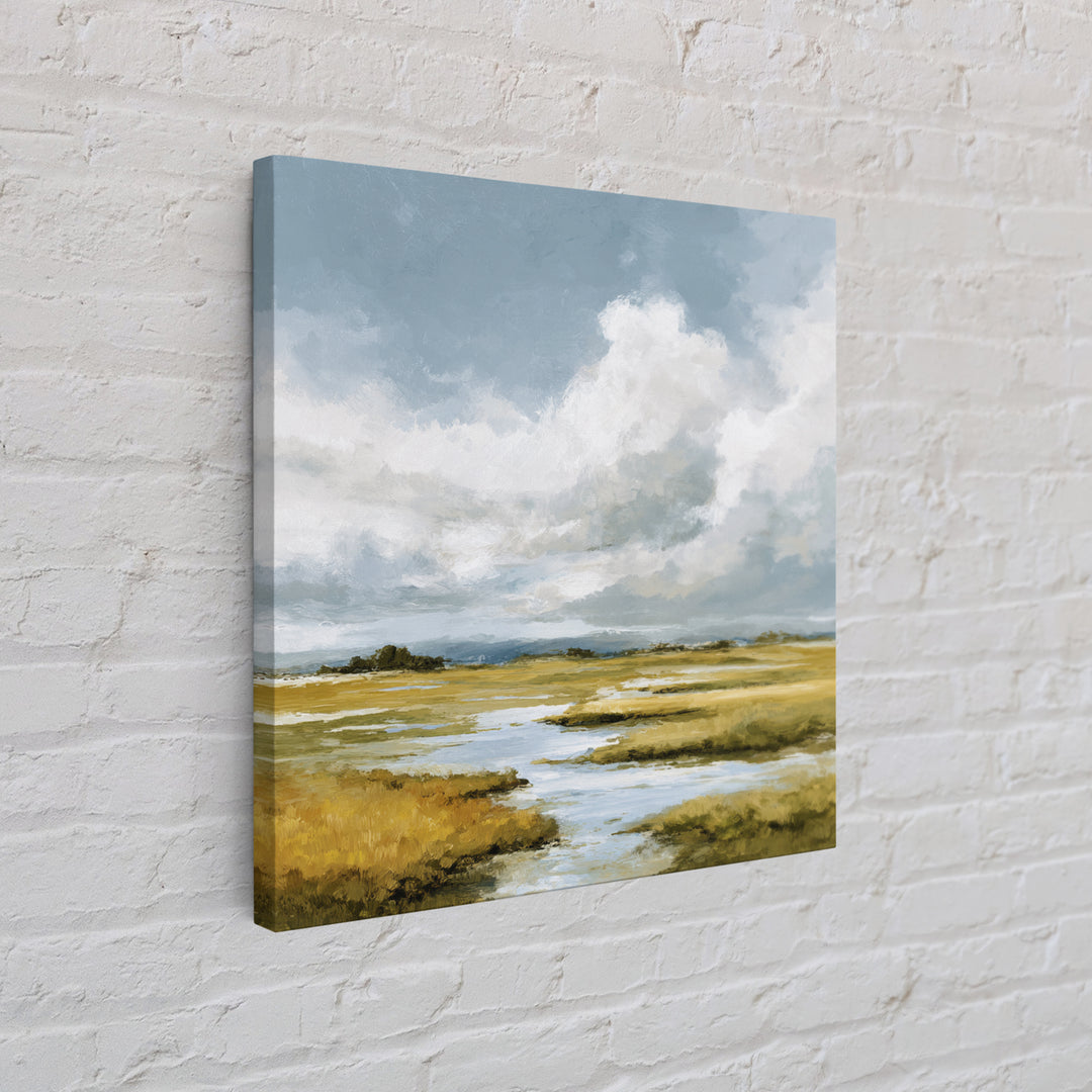 Large Cloudscape with Gentle Movement Canvas Print, Living Room Art, Abstract Art, Living Room Decor, Watercolor Art, Living, LIR-1x1-19