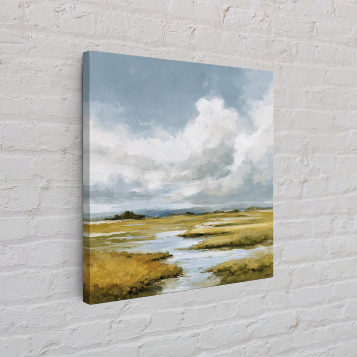 Large Cloudscape with Gentle Movement Canvas Print, Living Room Art, Abstract Art, Living Room Decor, Watercolor Art, Living, LIR-1x1-19