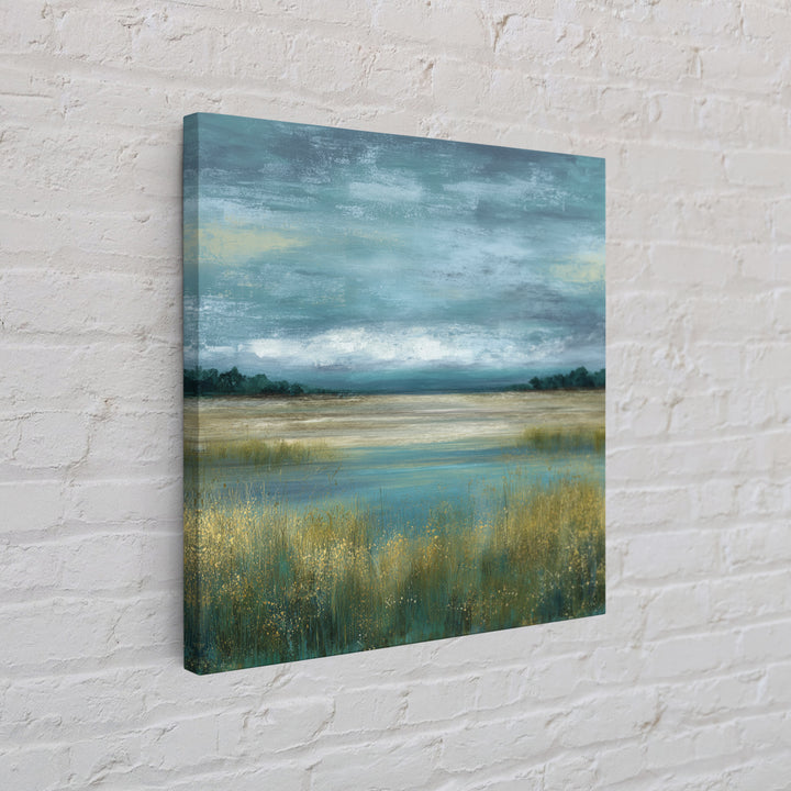 Quiet Meadow Landscape Canvas Print, Living Room Art, Living Room Decor, Watercolor Art, Living, Abstract Wall Art, LIR-1x1-23