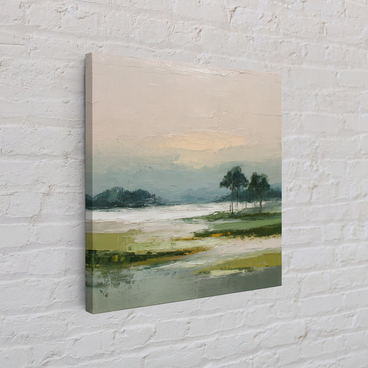 Modern Landscape with Expansive Calm Sky Canvas Print, Living Room Art, Oil Painting, Living Room Decor, Fine Art, Living, LIR-1x1-3