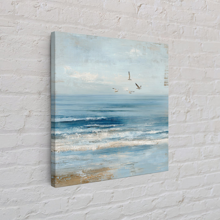 Coastal Aerial Shoreline Canvas Print, Living Room Art, Pet Portraits, Living Room Decor, Fine Art, Living, Neutral Decor, LIR-1x1-35