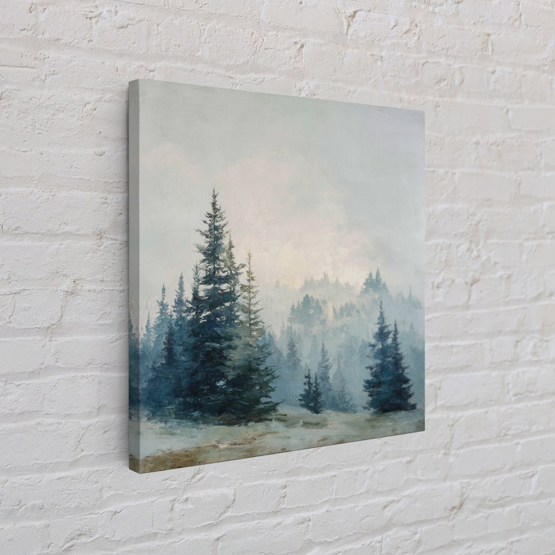 Minimal Scandinavian Forest Framed Canvas Print, Living Room Art, Boho Decor, Living Room Decor, Living, Digital Prints, LIR-1x1-37
