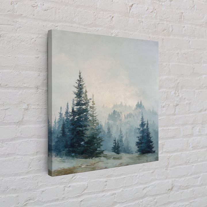 Minimal Scandinavian Forest Framed Canvas Print, Living Room Art, Boho Decor, Living Room Decor, Living, Digital Prints, LIR-1x1-37