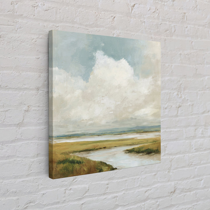 Modern Landscape with Expansive Calm Sky Framed Canvas Print, Living Room Art, Bedroom Wall Art, Living Room Decor, Living, LIR-1x1-51