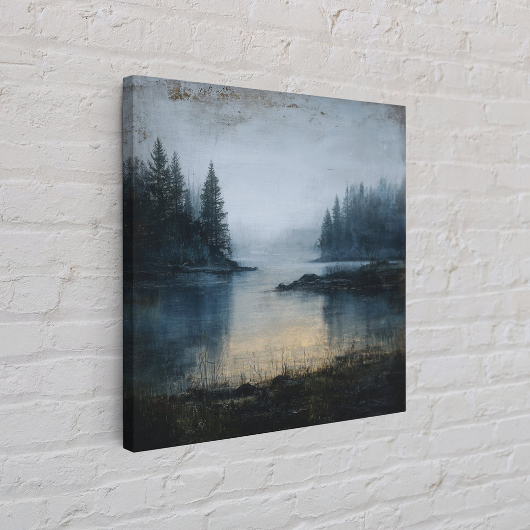 Minimal Scandinavian Forest Framed Canvas Print, Living Room Art, Boho Decor, Living Room Decor, Living, Digital Prints, LIR-1x1-61