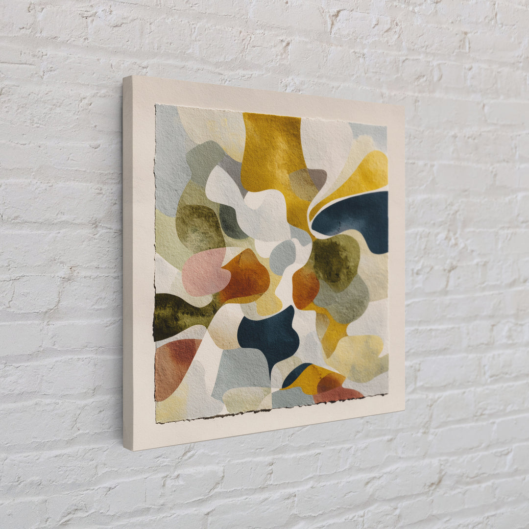 Abstract Organic Shapes Framed Canvas Print, Living Room Art, Neutral Decor, Living Room Decor, Fine Art, Living, Home Decor, LIR-1x1-63