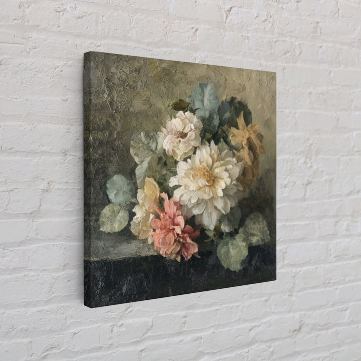 Large Floral Still Life Canvas Print, Living Room Art, Wall Decor, Living Room Decor, Oil Painting, Living, Abstract Art, LIR-1x1-81