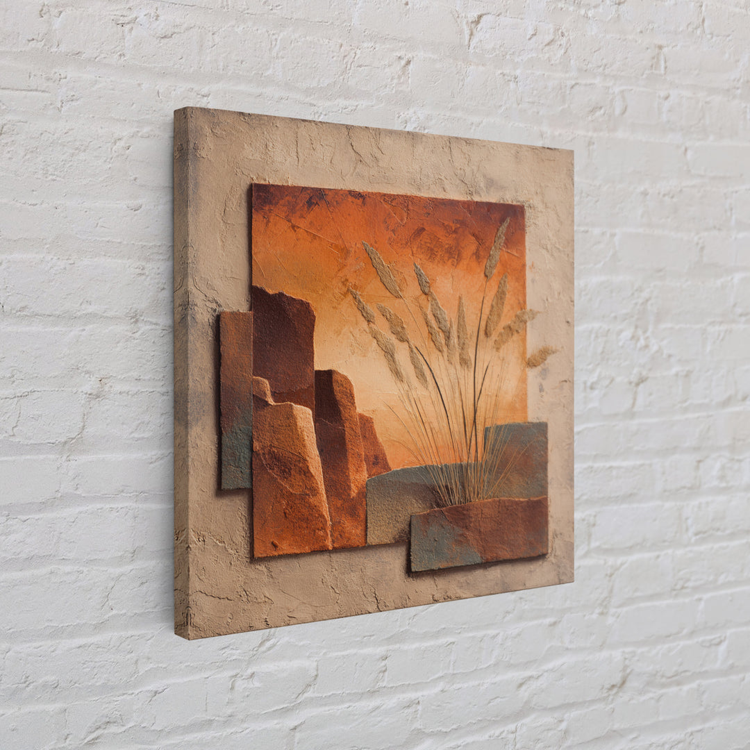Earthy Desert Landscape Framed Canvas Print, Living Room Art, Dopamine Decor, Living Room Decor, Fine Art, Living, LIR-1x1-84