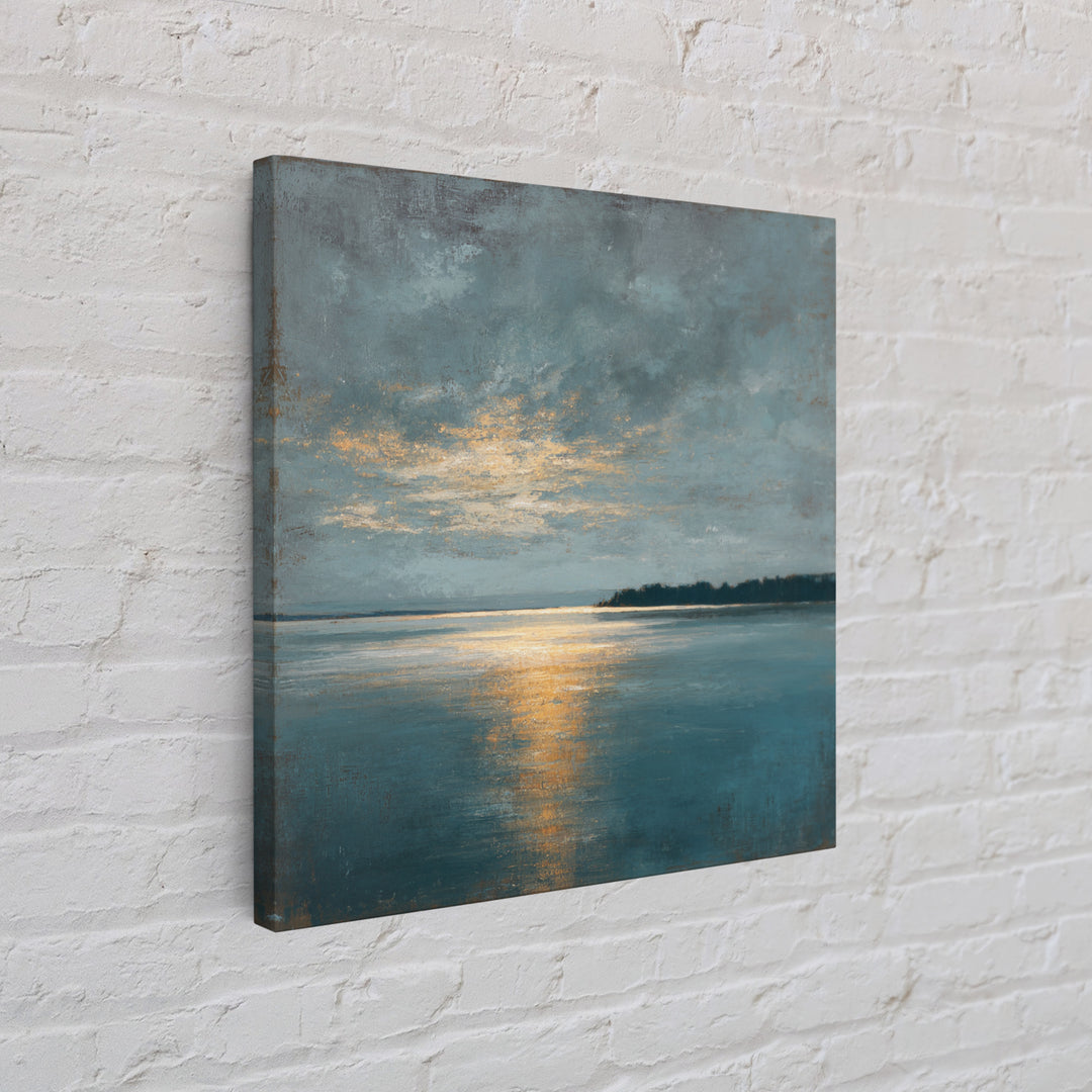 Modern Landscape with Expansive Calm Sky Canvas Print, Living Room Art, Wall Decor, Living Room Decor, Oil Painting, Living, LIR-1x1-99