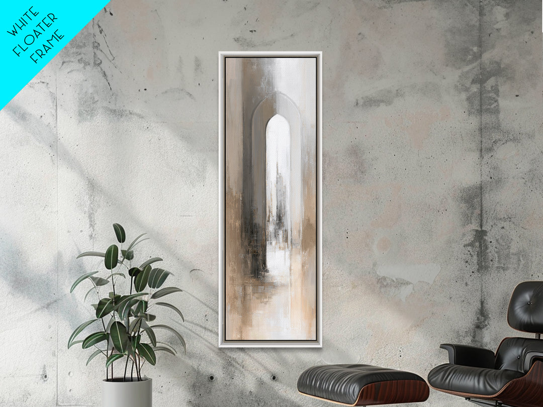 Black and White Architectural Arch Composition Canvas Print, Living Room Art, Digital Wall Art, Living Room Decor, Living, LIR-1x3-19