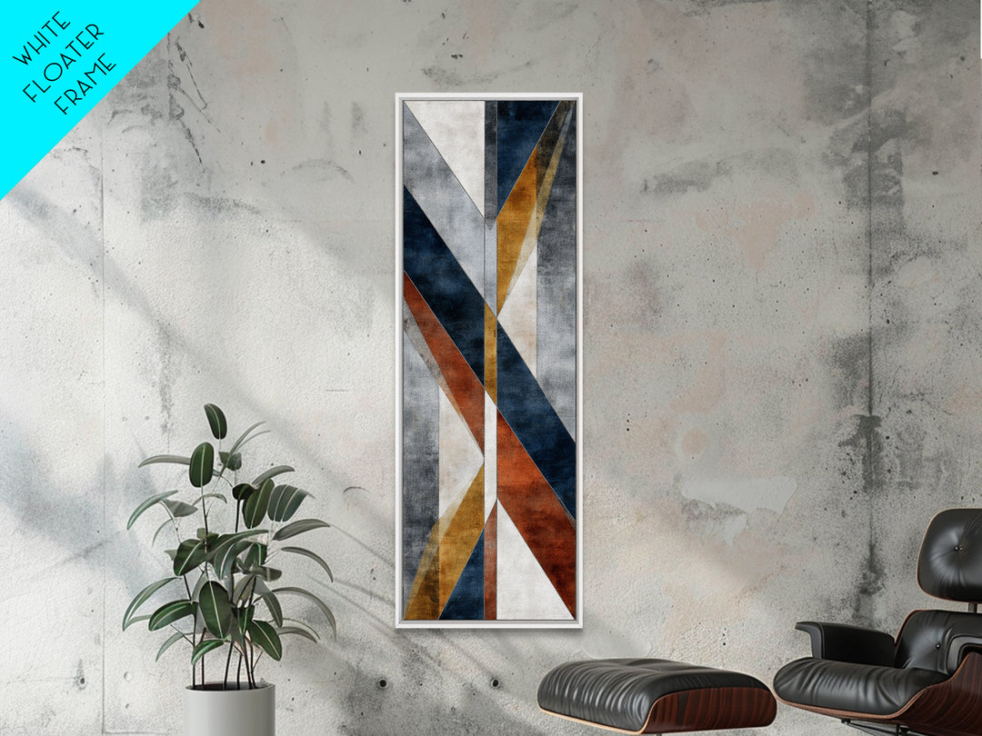 Mid Century Geometric Artwork Framed Canvas Print, Living Room Art, Art, Living Room Decor, Fine Art, Living, Art Nouveau, LIR-1x3-20