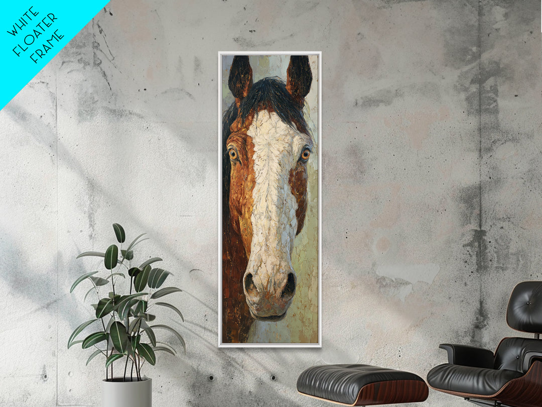 Contemporary Horse Portrait Canvas Print, Living Room Art, Modern Wall Art, Living Room Decor, Fine Art, Living, LIR-1x3-22