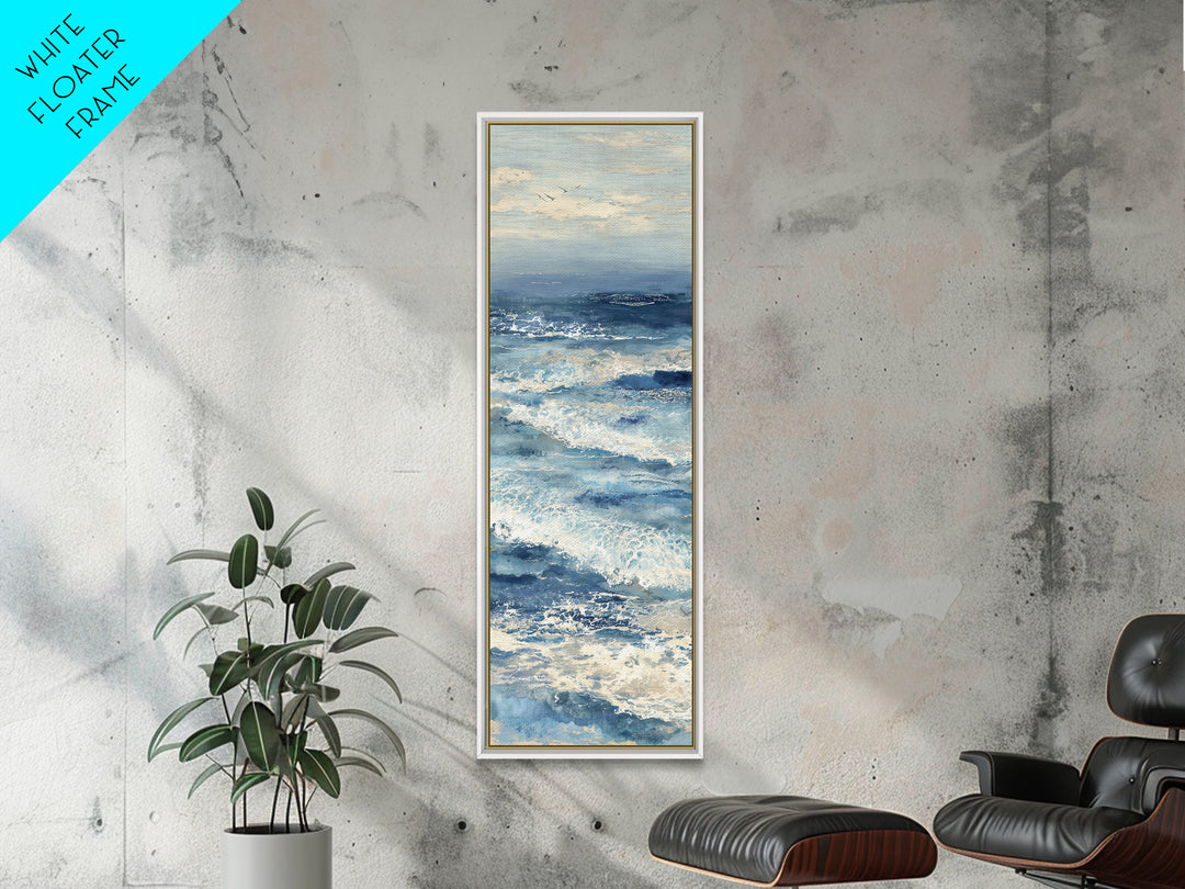Coastal Aerial Shoreline Canvas Print, Living Room Art, Large Wall Art, Living Room Decor, Fine Art, Living, Dopamine Decor, LIR-1x3-23