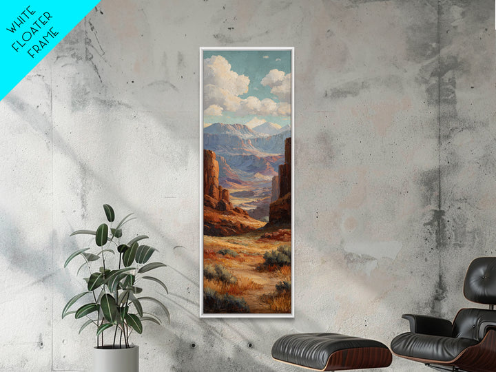 Earthy Desert Landscape Framed Canvas Print, Living Room Art, Wall Decor, Living Room Decor, Oil Painting, Living, Abstract Art, LIR-1x3-24