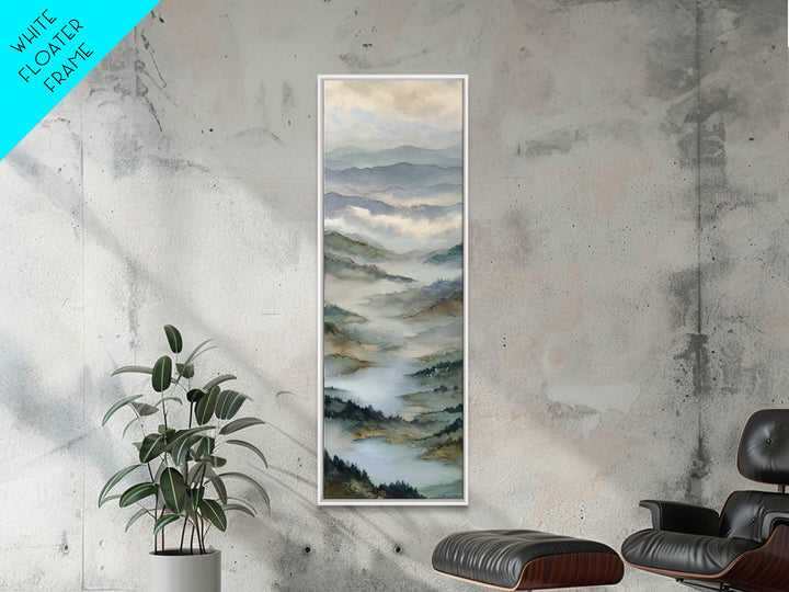 Classic Mountain Panorama for Cozy Interiors Canvas Print, Living Room Art, Painting, Living Room Decor, Fine Art, Living, LIR-1x3-28
