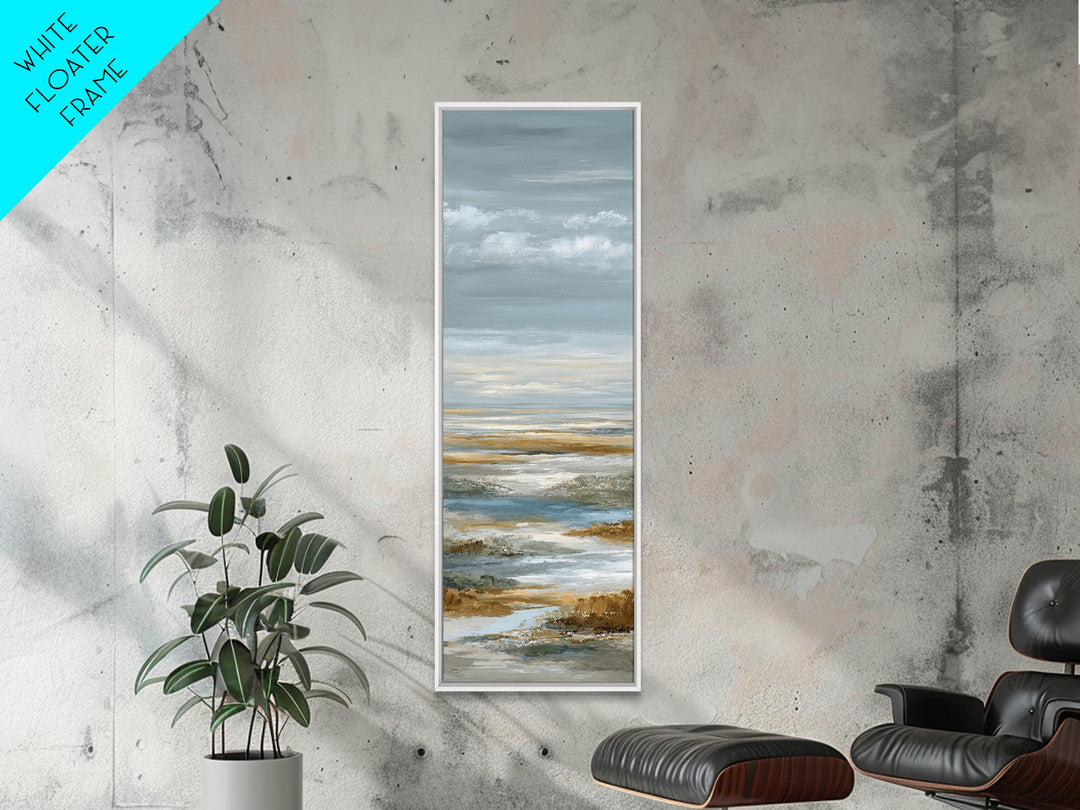 Modern Landscape with Expansive Calm Sky Canvas Print, Living Room Art, Apartment Decor, Living Room Decor, Oil Painting, LIR-1x3-39