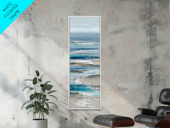 Coastal Aerial Shoreline Framed Canvas Print, Living Room Art, Pet Portraits, Living Room Decor, Living, Neutral Decor, LIR-1x3-47