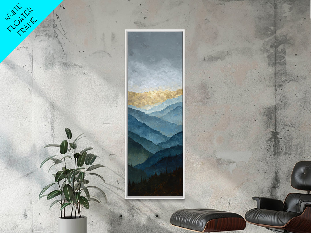 Classic Mountain Panorama for Cozy Interiors Canvas Print, Living Room Art, Mid Century Modern, Living Room Decor, Living, LIR-1x3-52