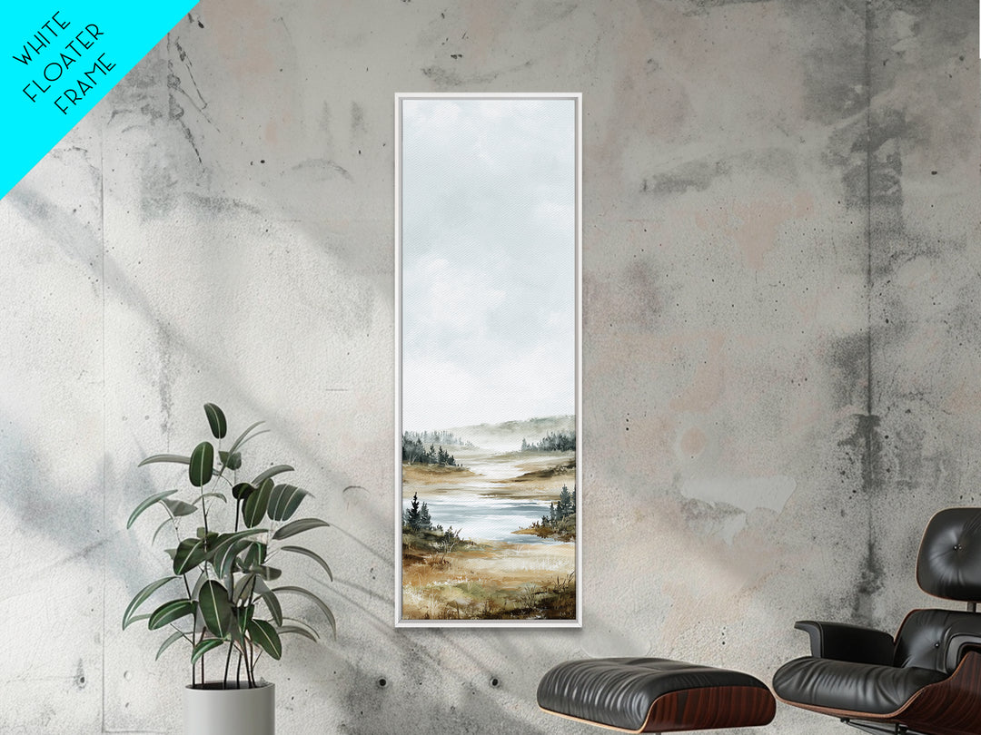 Minimal Scandinavian Forest Canvas Print, Living Room Art, Digital Wall Art, Living Room Decor, Oil Painting, Living, LIR-1x3-73