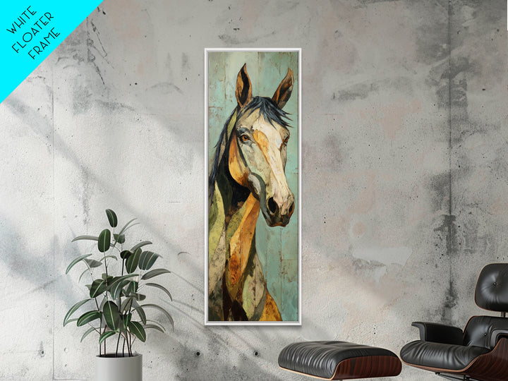 Contemporary Horse Portrait Canvas Print, Living Room Art, Room Decor, Living Room Decor, Oil Painting, Living, Printable, LIR-1x3-94