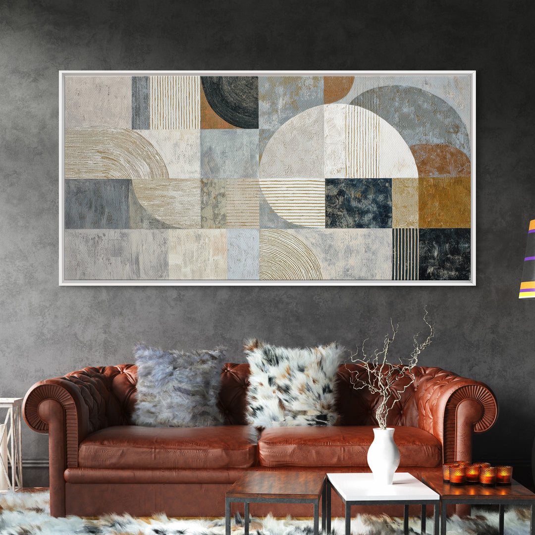 Textured Plaster Abstract Framed Canvas Print, Living Room Art, Printable, Living Room Decor, Fine Art, Living, Printable Art, LIR-2x1-1