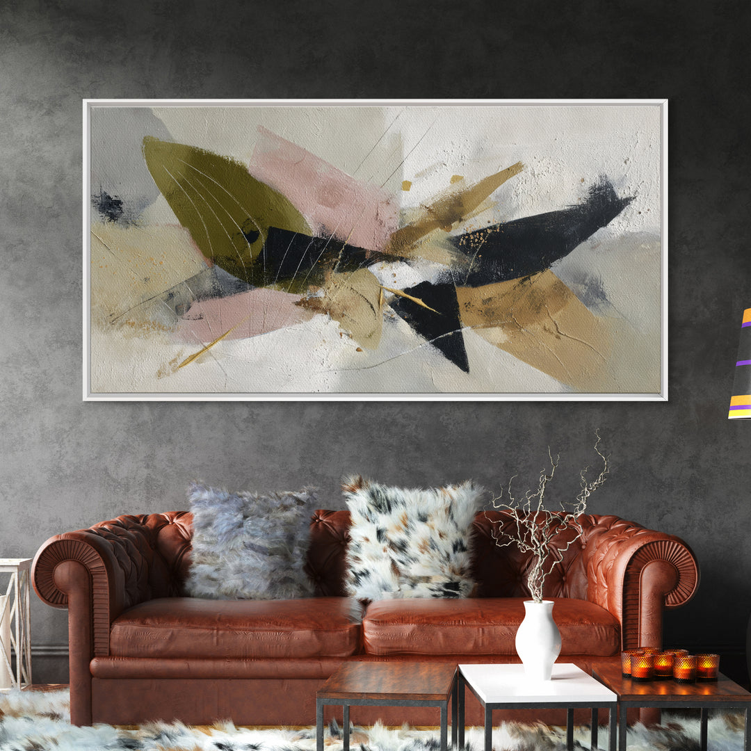 Abstract Organic Shapes Framed Canvas Print, Living Room Art, Printable Art, Living Room Decor, Abstract Art, Living, LIR-2x1-11
