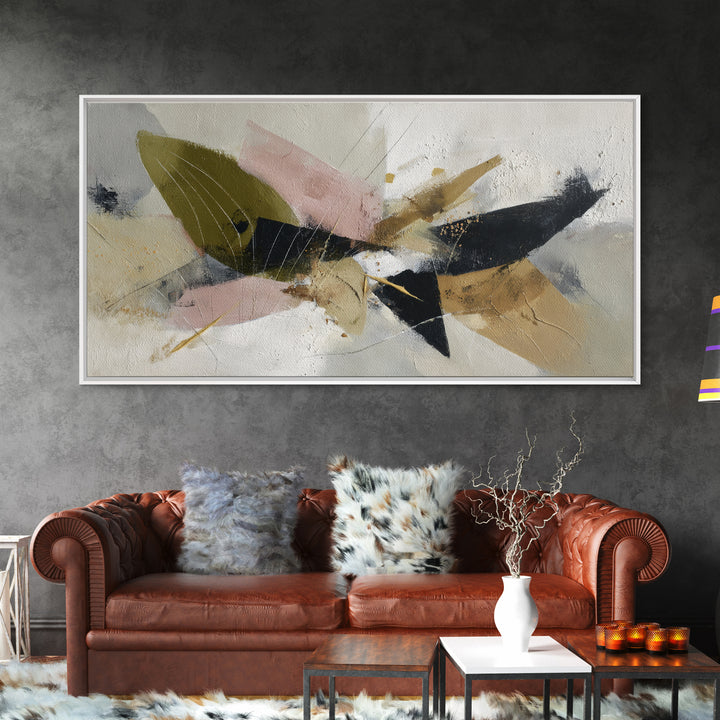 Abstract Organic Shapes Framed Canvas Print, Living Room Art, Printable Art, Living Room Decor, Abstract Art, Living, LIR-2x1-11