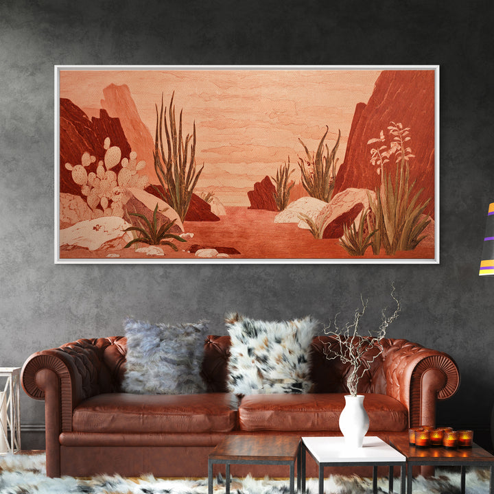 Earthy Desert Landscape Canvas Print, Living Room Art, Wall Art, Living Room Decor, Fine Art, Living, Digital Wall Art, LIR-2x1-32