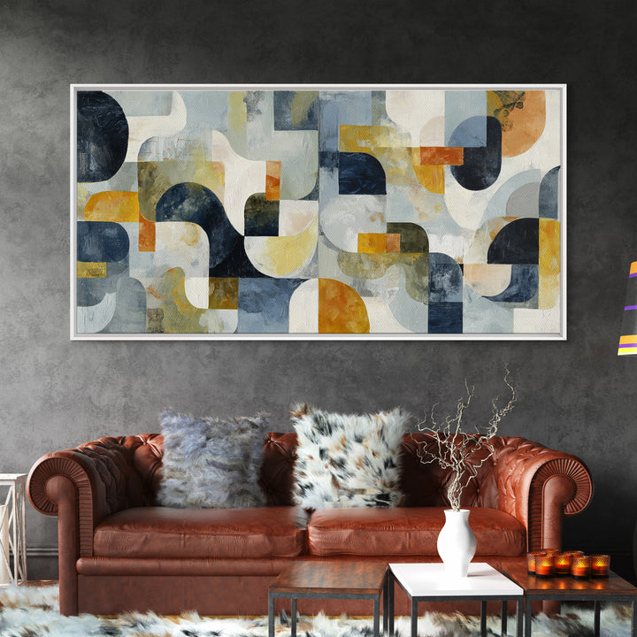 Abstract Organic Shapes Framed Canvas Print, Living Room Art, Wall Art, Living Room Decor, Abstract Art, Living, LIR-2x1-35
