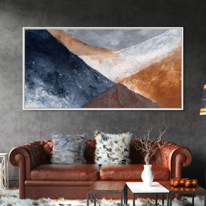 Monochrome Stone Texture Abstraction Canvas Print, Living Room Art, Art Print, Living Room Decor, Abstract Art, Living, LIR-2x1-41