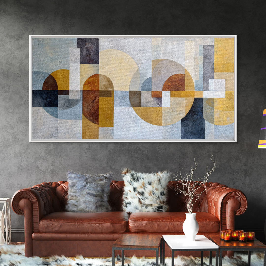 Large Statement Abstract Framed Canvas Print, Living Room Art, Digital Wall Art, Living Room Decor, Fine Art, Living, LIR-2x1-45