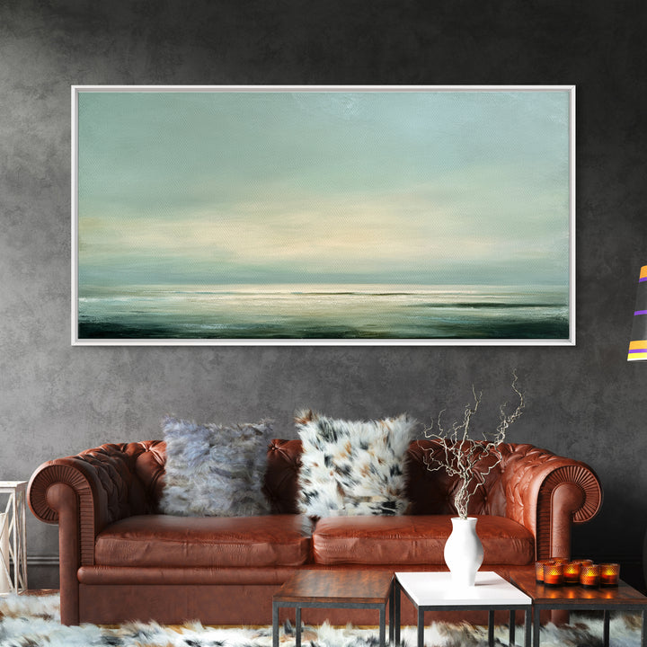Modern Landscape with Expansive Calm Sky Canvas Print, Living Room Art, Art Nouveau, Living Room Decor, Fine Art, Living, LIR-2x1-47