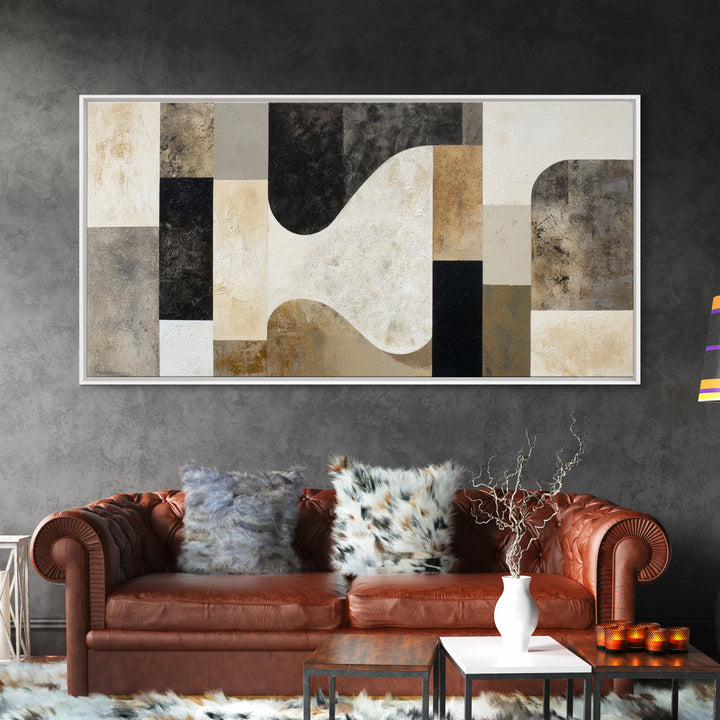 Textured Plaster Abstract Canvas Print, Living Room Art, Living Room Decor, Abstract Art, Living, Dopamine Decor, LIR-2x1-49
