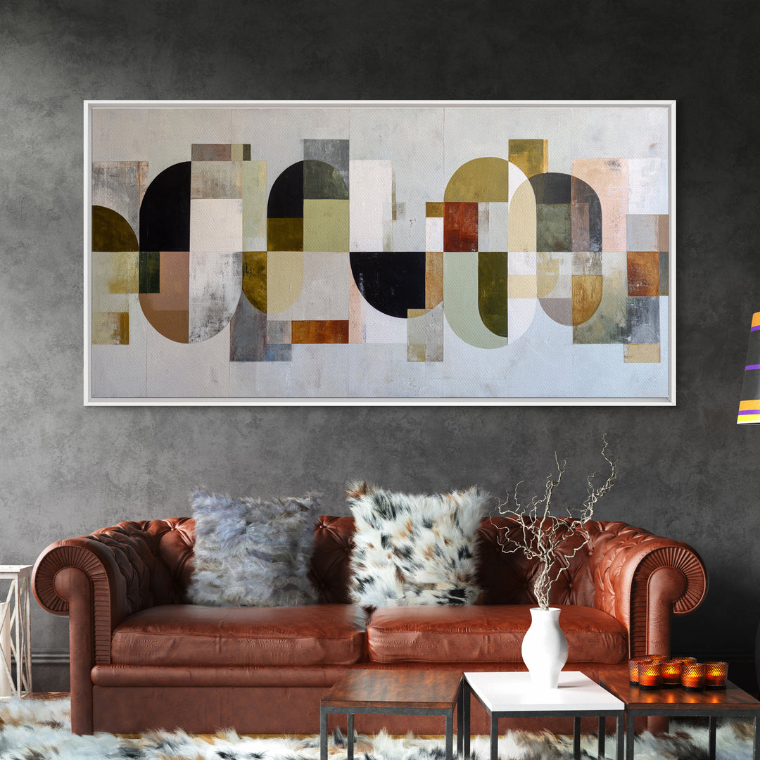 Abstract Organic Shapes Framed Canvas Print, Living Room Art, Wall Decor, Living Room Decor, Fine Art, Living, Abstract Art, LIR-2x1-83