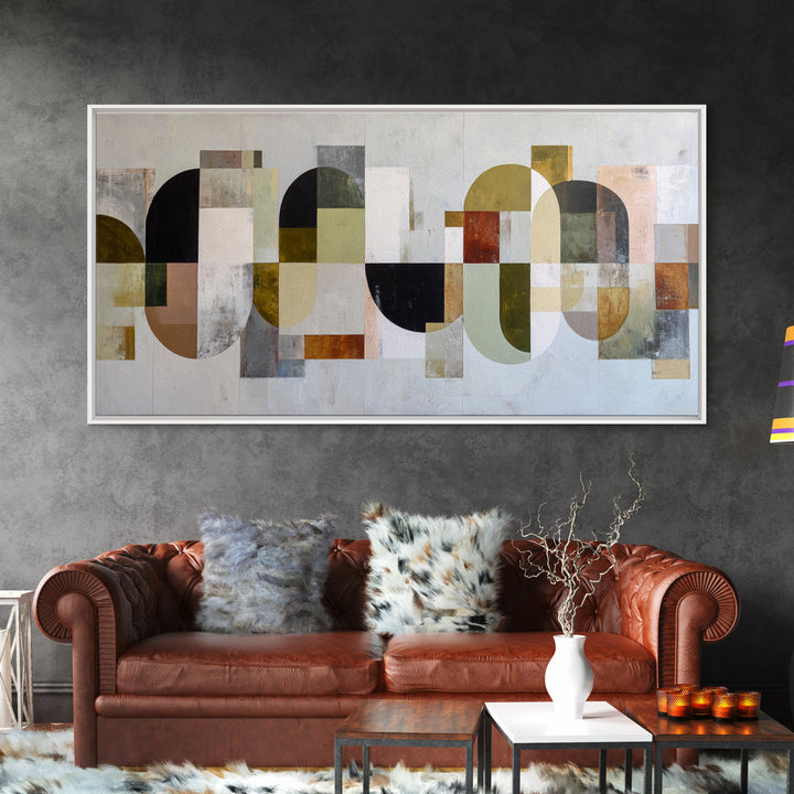Abstract Organic Shapes Framed Canvas Print, Living Room Art, Wall Decor, Living Room Decor, Fine Art, Living, Abstract Art, LIR-2x1-83