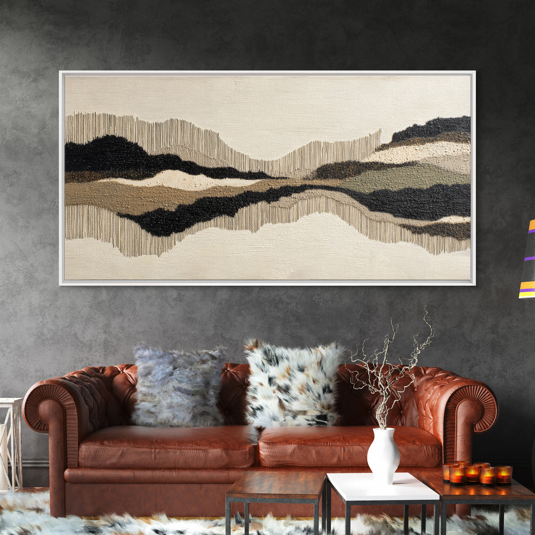 Oversized Line Figure Framed Canvas Print, Living Room Art, Bedroom Decor, Living Room Decor, Living, Bedroom Wall Art, LIR-2x1-85