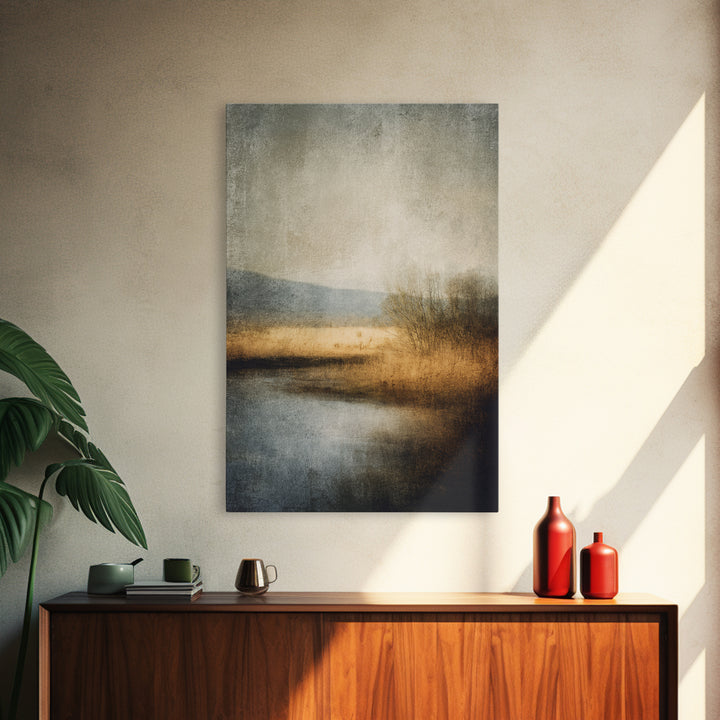 Minimal Scandinavian Forest Canvas Print, Living Room Art, Digital Wall Art, Living Room Decor, Oil Painting, Living, LIR-2x3-45