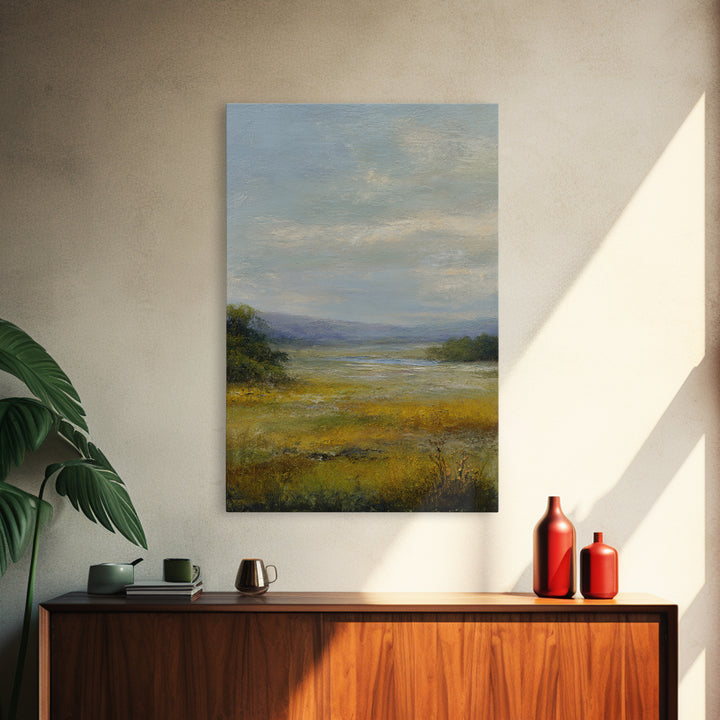 Quiet Meadow Landscape Canvas Print, Living Room Art, Large Wall Art, Living Room Decor, Fine Art, Living, Dopamine Decor, LIR-2x3-79