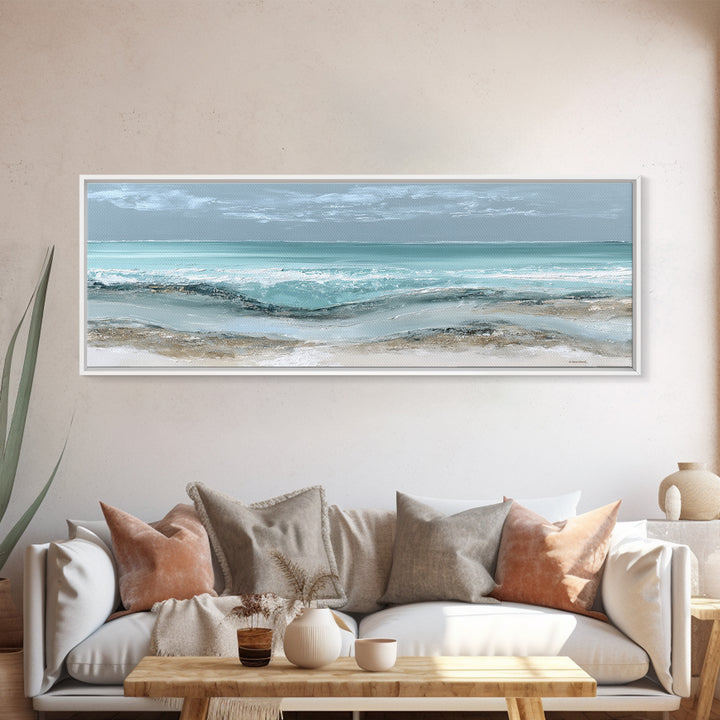 Coastal Aerial Shoreline Canvas Print, Living Room Art, Fine Art Print, Living Room Decor, Fine Art, Living, Wall Decor, LIR-3x1-3