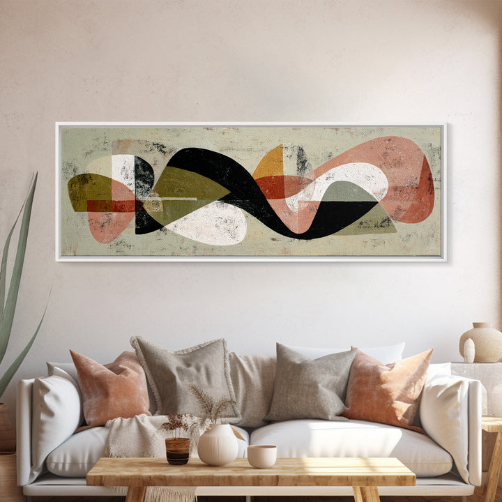Abstract Organic Shapes Framed Canvas Print, Living Room Art, Wall Decor, Living Room Decor, Fine Art, Living, Abstract Art, LIR-3x1-55