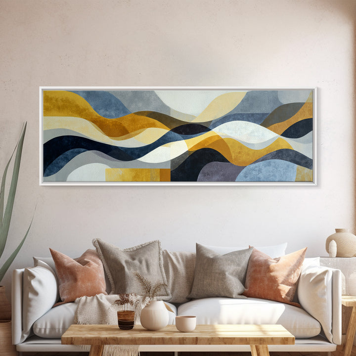 Large Statement Abstract Framed Canvas Print, Living Room Art, Boho Decor, Living Room Decor, Fine Art, Living, Digital Prints, LIR-3x1-89