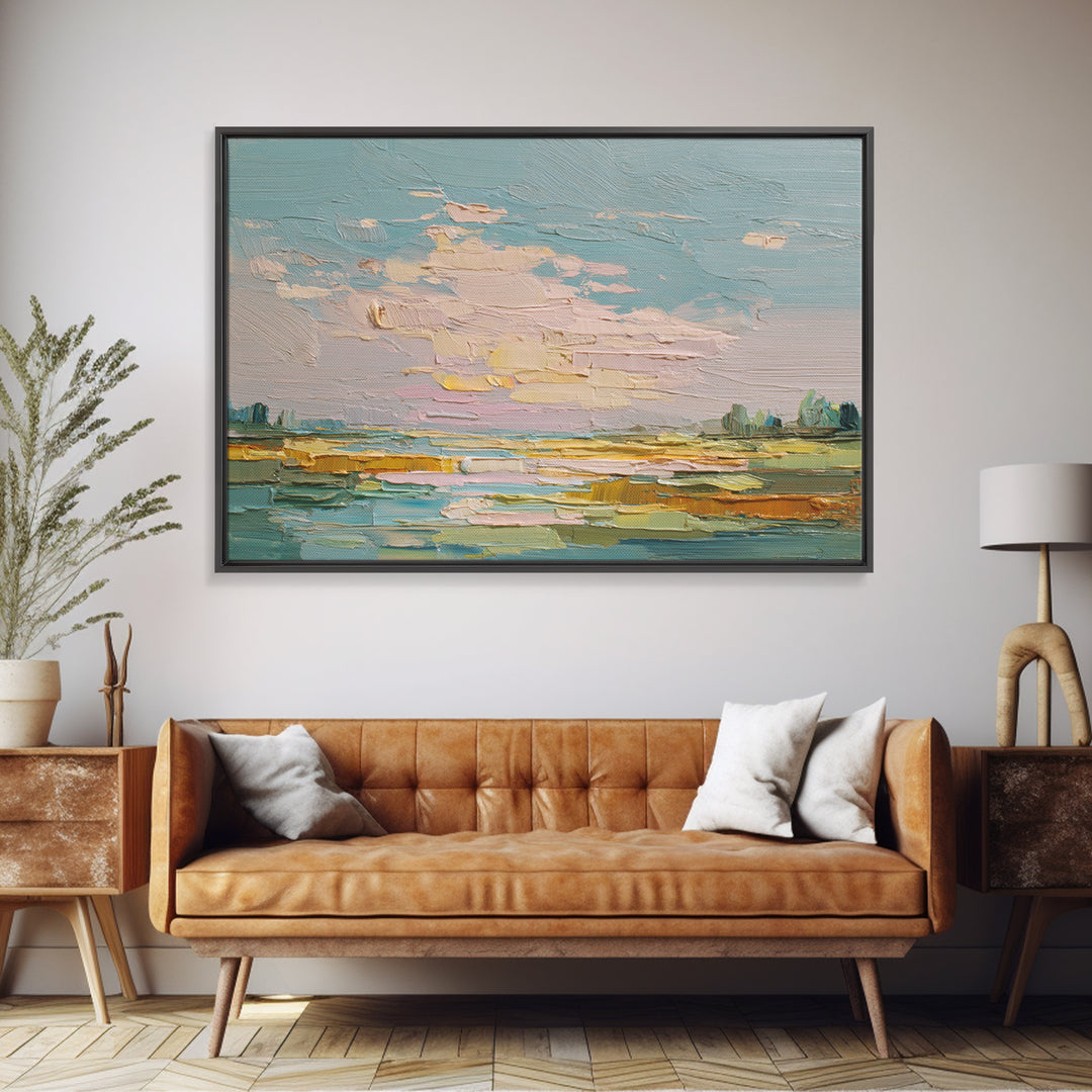 Abstract Organic Shapes Framed Canvas Print, Living Room Art, Statement Artwork, Living Room Decor, Abstract Art, Living, LIR-3x2-19