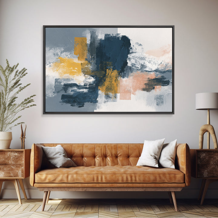 Large Statement Abstract Framed Canvas Print, Living Room Art, Modern Wall Art, Living Room Decor, Fine Art, Living, LIR-3x2-5