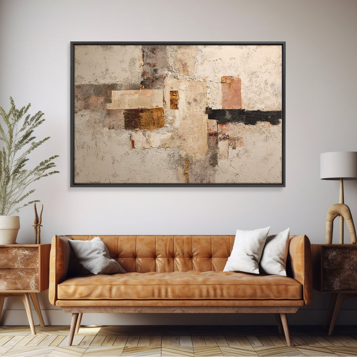 Textured Plaster Abstract Canvas Print, Living Room Art, Living Room Wall Art, Living Room Decor, Abstract Art, Living, LIR-3x2-57