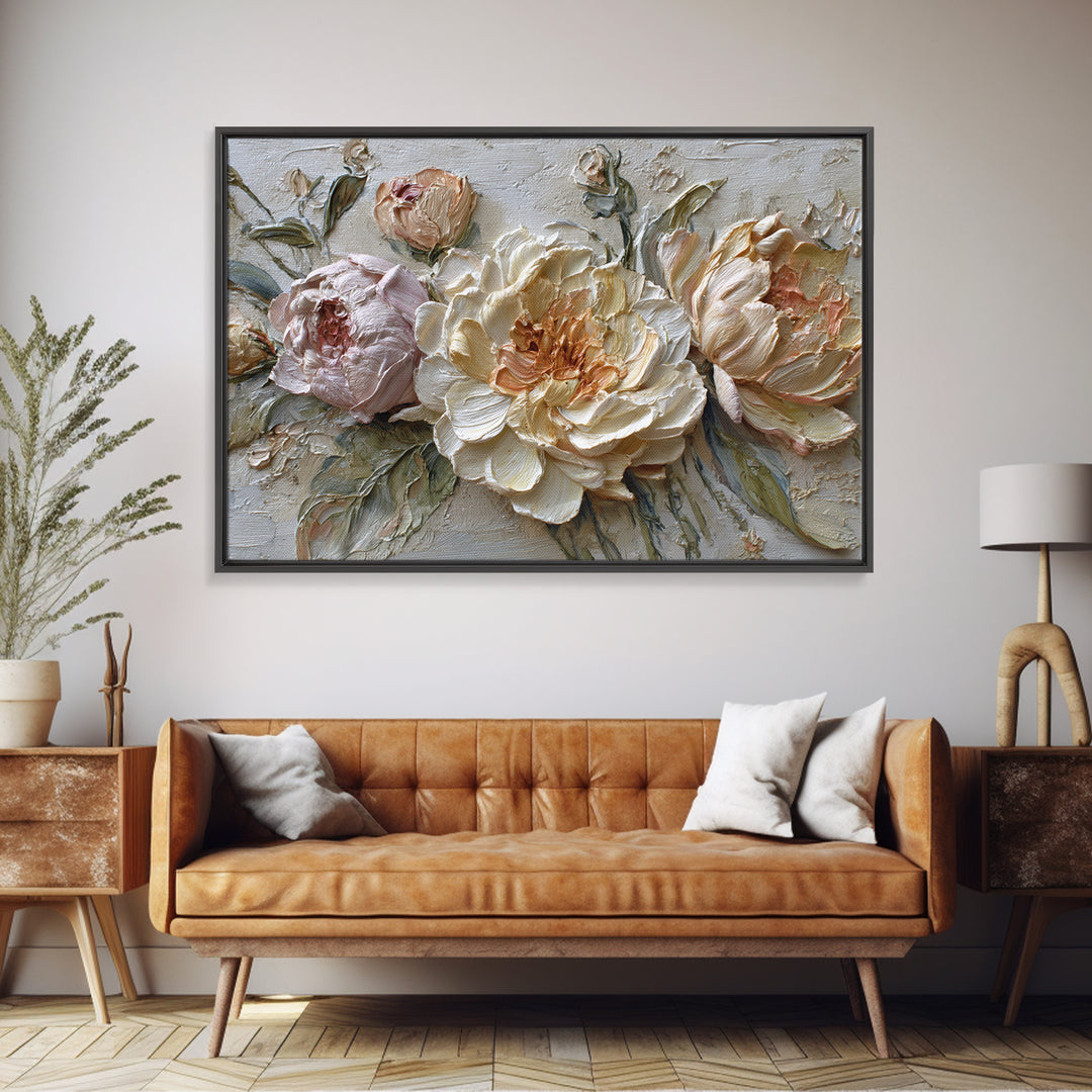 Botanical Vase Painting Framed Canvas Print, Living Room Art, Bedroom Decor, Living Room Decor, Living, Bedroom Wall Art, LIR-3x2-6