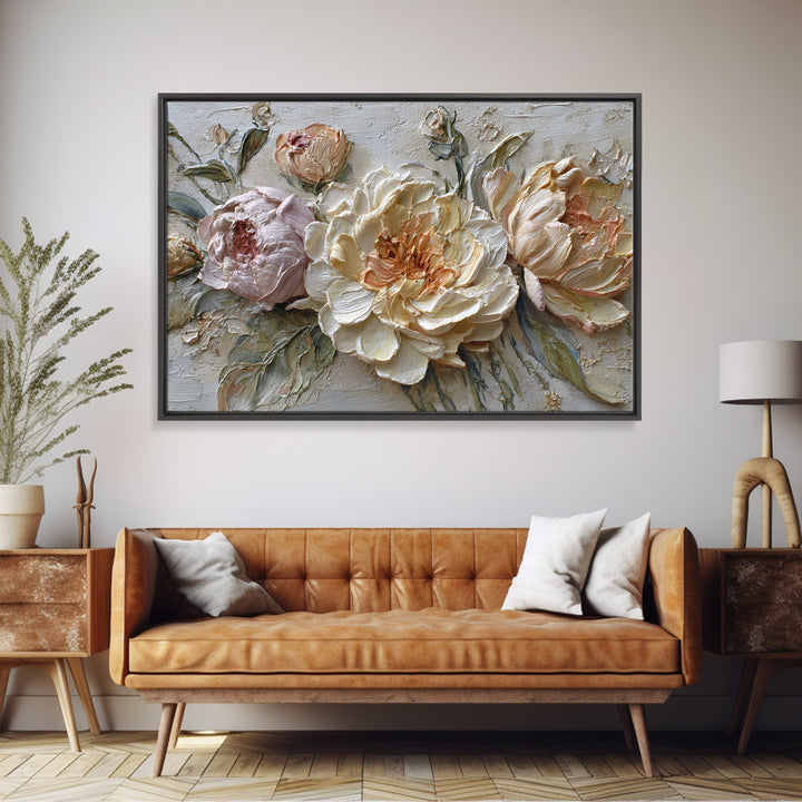 Botanical Vase Painting Framed Canvas Print, Living Room Art, Bedroom Decor, Living Room Decor, Living, Bedroom Wall Art, LIR-3x2-6
