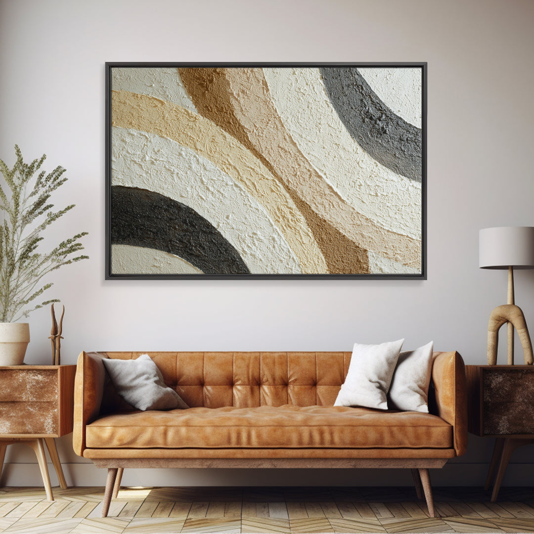 Textured Plaster Abstract Framed Canvas Print, Living Room Art, Fine Art Print, Living Room Decor, Abstract Art, Living, LIR-3x2-81